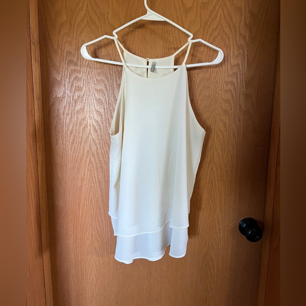 White blouse tank top